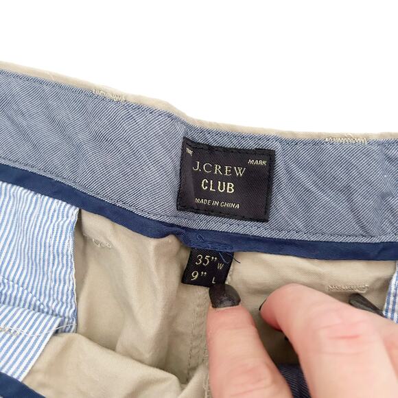 J. Crew Tan Club Chino Shorts Sz 35x9 - Picture 2 of 5